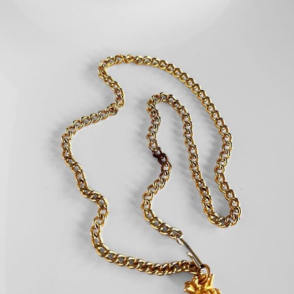 Victorian Gold Hand Pendant Necklace - Picture 4 of 4